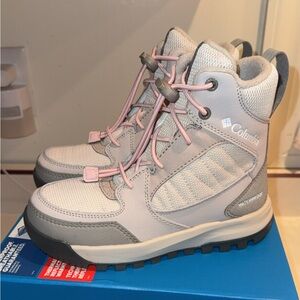 Columbia Kids Waterproof Boots - Pink and Gray